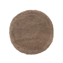 Alfombra de Baño Redonda Taupe 50 x 50 cm