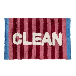 Alfombra de Baño Roja a Rayas CLEAN 50 × 80 cm