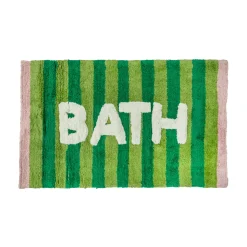 Alfombra de Baño Verde a Rayas BATH 50 × 80 cm