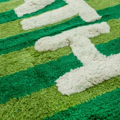 Alfombra de Baño Verde a Rayas BATH 50 × 80 cm