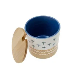 Azucarero bambu azul.