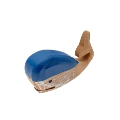 Ballena Decorativa Azul de Madera