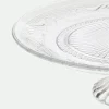 Bandeja con pie cristal relieve