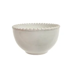 Bol gres esmaltado blanco