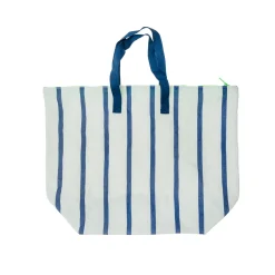 Bolsa de Playa de Rayas Azul Marinero