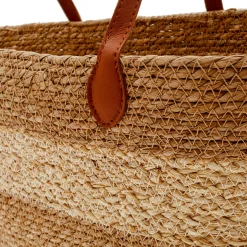 BOLSO SEAGRASS CUERO 47X28X18 MARRON