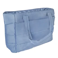 Bolso Tote Acolchado Azul Grande