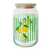 Bote de vidrio con tapa de bambú 970 ml