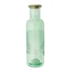 Botella de vidrio con tapa de bambú verde 1070 ml