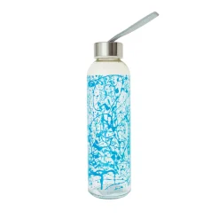 Botella vidrio 500cc tapa y lazo azul