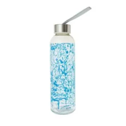 Botella vidrio 500cc tapa y lazo azul