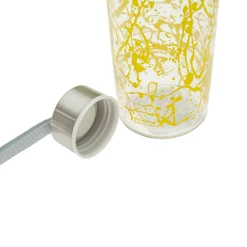 Botella vidrio 500cc tapa y lazo amarillo