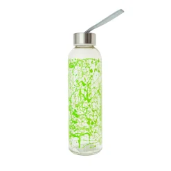 Botella vidrio 500cc tapa y lazo verde