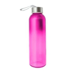 Botella Vidrio 500 Ml Rosa