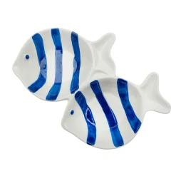 Bowls con Forma de Pez Azul de Dolomita