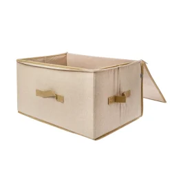 Caja con tapa, cierre y asa