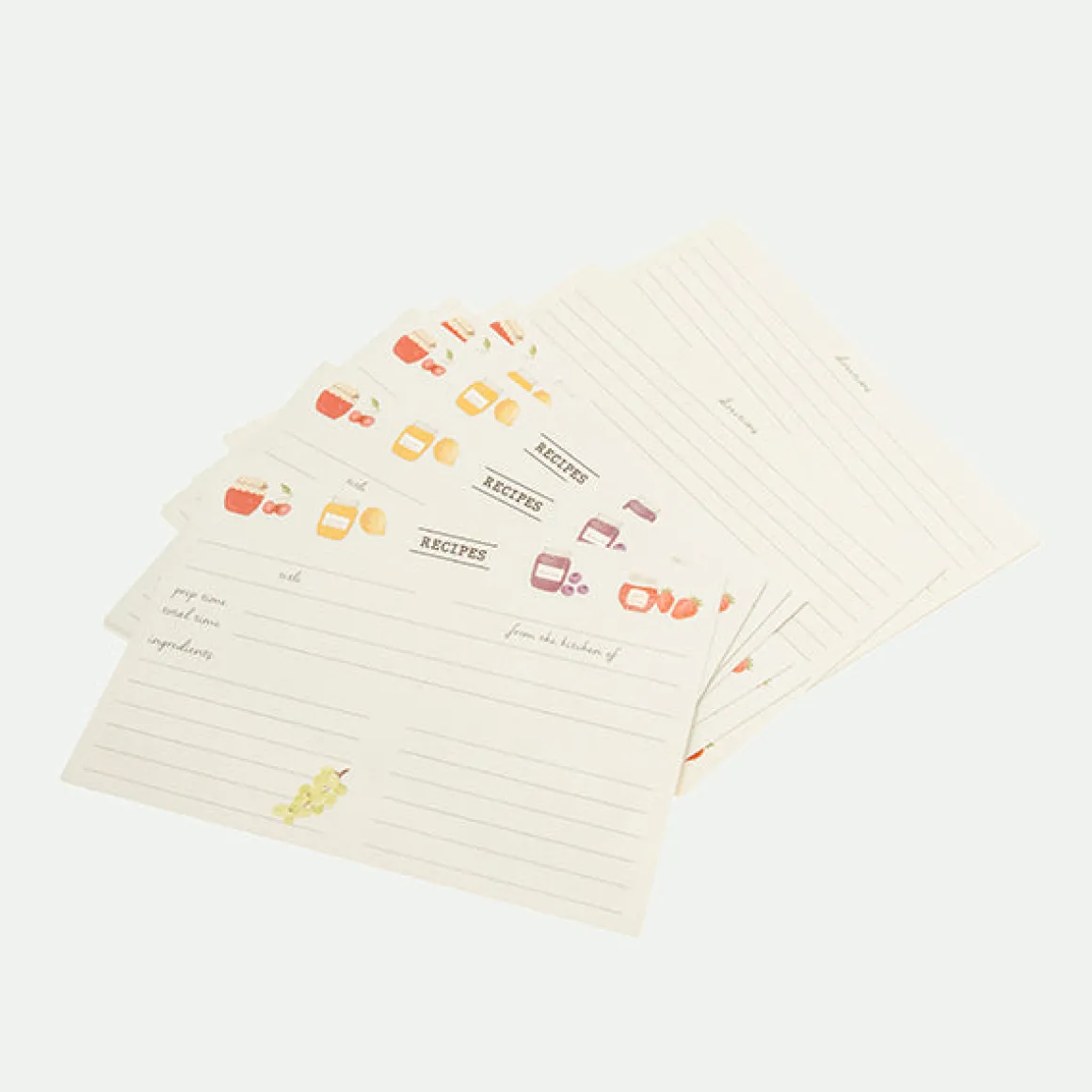 CAJA CON 12 TARJETAS PARA RECETAS
