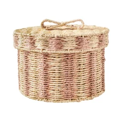 Caja Organizadora de Fibra Natural con tapa