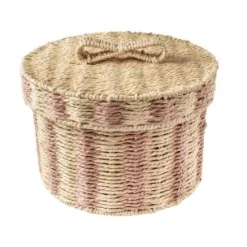 Caja Organizadora de Fibra Natural con tapa