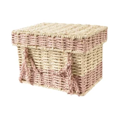 Caja Organizadora de Fibra Natural con tapa