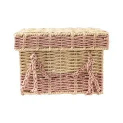Caja Organizadora de Fibra Natural con tapa
