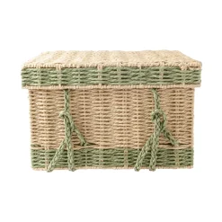 Caja Organizadora de Fibra Natural con tapa