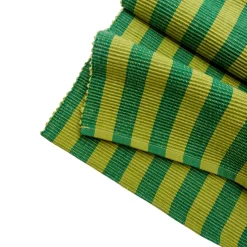 Camino de Mesa de Rayas Verdes 40 × 150 cm