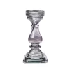 Candelabro vidrio gris