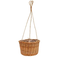 Cesta colgante de ratán