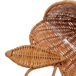 Cesta colgante de ratán