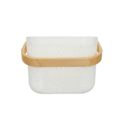 Cesta con Asa Blanca 24.5 x 24.5 x 18