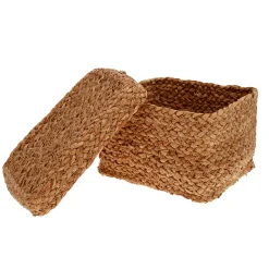 Cesta cuadrada con tapa 16x11cm