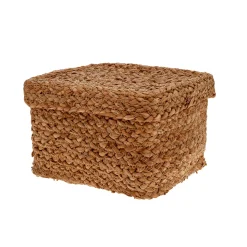 Cesta cuadrada con tapa 21x17cm