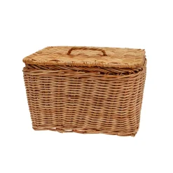 Cesta de ratán con tapa