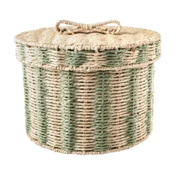 Cesta Organizadora Grande con Tapa de Fibra natural
