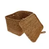 Cesta rectangular con tapa 26x15cm