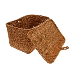 Cesta rectangular con tapa 26x15cm