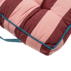 Cojín para Silla a Rayas Rojo 40 × 40 × 8 cm