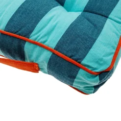 Cojín para Silla Rayas Azules 40 × 40 cm