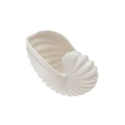 Concha Decorativa Blanca de Porcelana