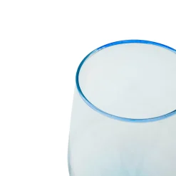 Copa de Vino de Cristal Azul 6,35x21,7 cm