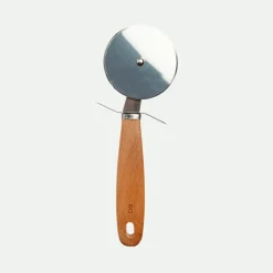 Cortador Pizzas Con Mango Madera 21X6,5Cm Nt.
