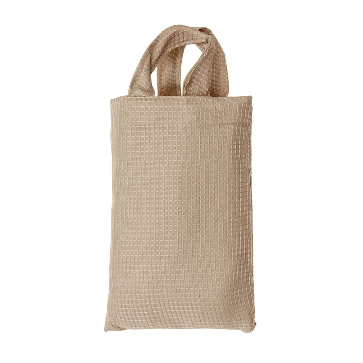 Cortina de Ducha Beige Texturizada con 12 Anillas 180 × 200 cm