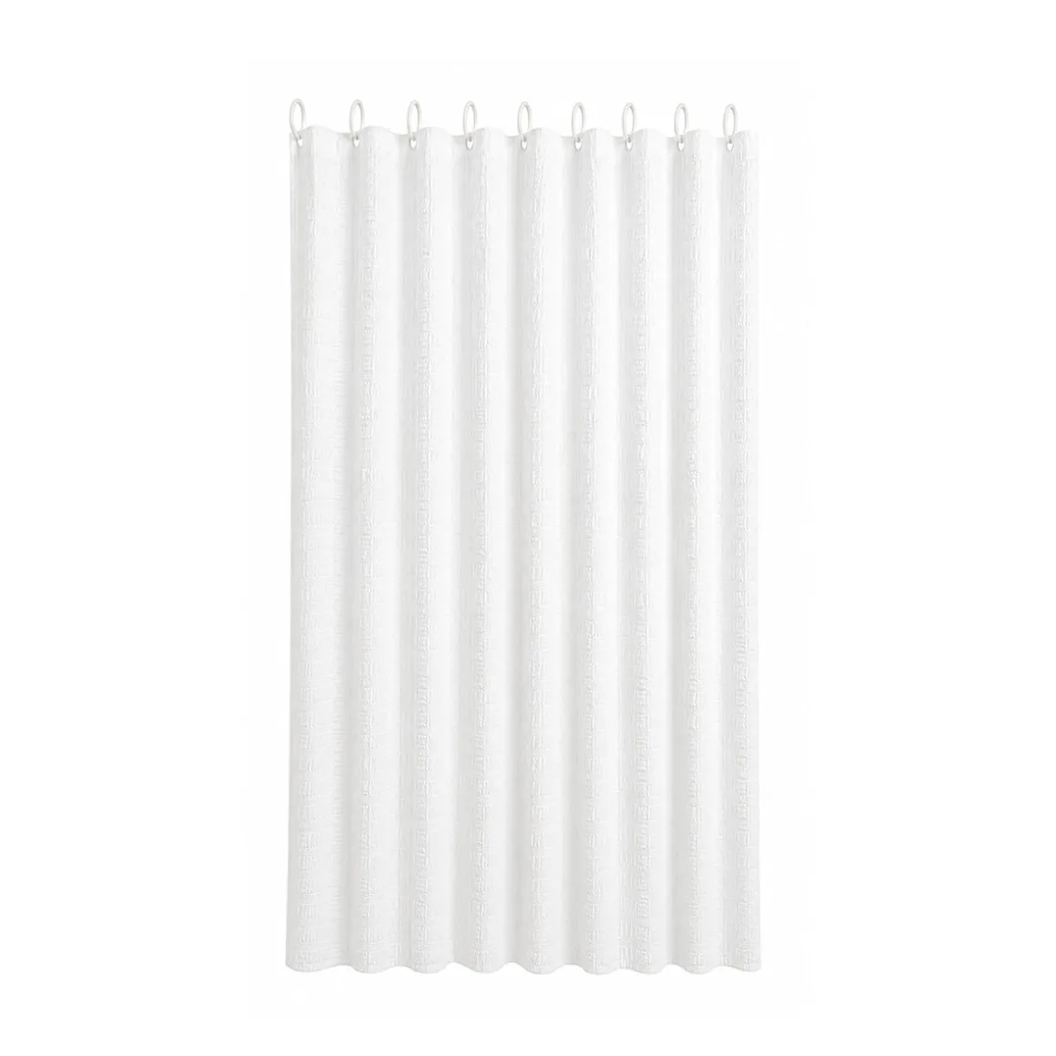 Cortina de Ducha Blanca con 12 Anillas 180 × 200 cm
