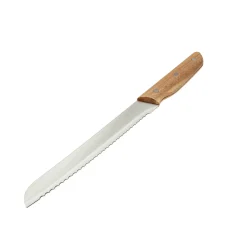 Cuchillo de Pan de Acero Inoxidable con Mango de Acacia