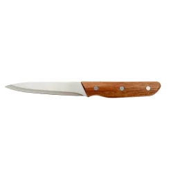 Cuchillo Pelador Pequeño de Acero Inoxidable con Mango de Acacia