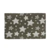 Felpudo fibra coco estrellas negro