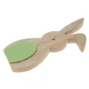 Figura madera conejo verde