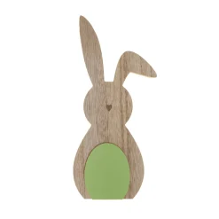 Figura madera conejo verde