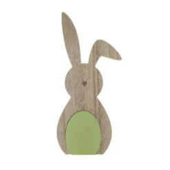 Figura madera conejo verde